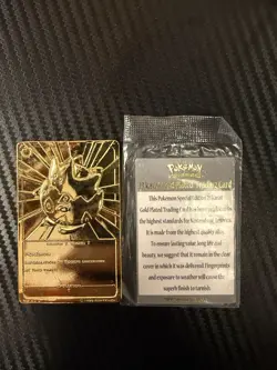 Togepi Pokemon 23K Gold Plated Trading Card 1999 Burger King Limited Edition WC - Image 2