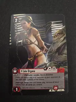Star Wars The Card Game LCG promo Card Leia Organa - Image 1
