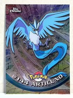 NM 2000 Pokemon Topps Chrome TV ARTICUNO #144 Base BC Foil Get It Graded! Card - Image 1