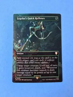 1x Legolas's Quick Reflexes LOTR Tales Middle Earth LTC 2023 Mtg Card 493 Foil - Image 1