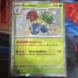 Scovillain 107/091 Shiny Secret Rare Paldean Fates Pokemon Card - Image 1
