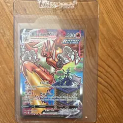 Pokemon Blaziken VMAX Rapid Strike Secret Rare Holo Card Chilling Reign 201/198 - Image 1