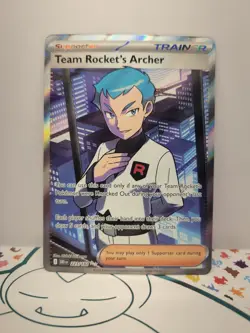 Team Rocket's Archer 223/182 Destined Rivals Full Art Pokemon Card COMBINED SHIP - Image 1
