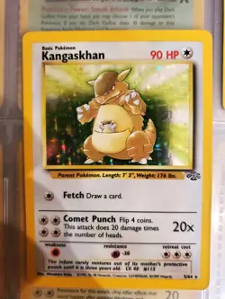 Jungle Set Holo RARE Pokemon card Kangaskhan 5/64 Unlimited card - Image 2