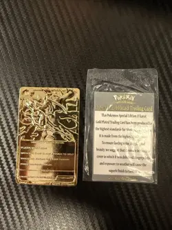 Charizard Pokemon 23K Gold Plated Trading Card 1999 Burger King Limited Edition - Image 2