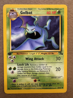 Golbat 34/62 Fossil 1st Edition Non-Holo Uncommon Pokemon Card LP+ - Image 1