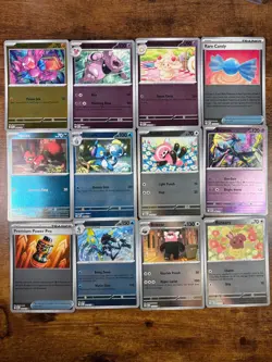 Lot of 12 Pokemon Reverse Holo Cards Mega Evolutions - Mixed Bundle Mint/ NM - Image 1