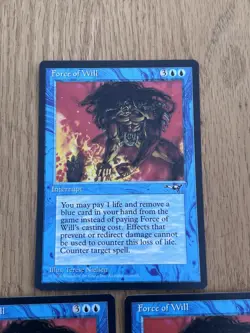 MTG - Force of Will - Alliances 3 Total Cards Magic The Gathering Unplayed Blue - Image 2