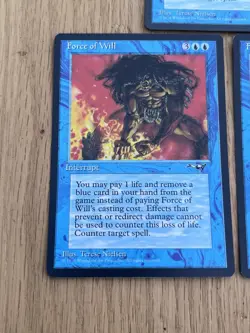 MTG - Force of Will - Alliances 3 Total Cards Magic The Gathering Unplayed Blue - Image 3