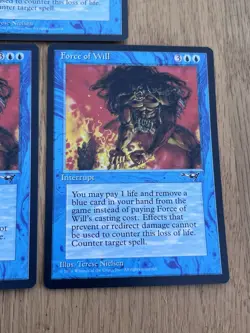 MTG - Force of Will - Alliances 3 Total Cards Magic The Gathering Unplayed Blue - Image 4