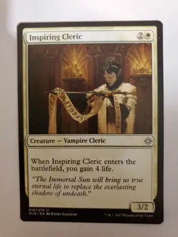 MTG Magic The Gathering Card Inspiring Cleric Creature Vampire Cleric White Ixal - Image 1