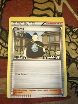 Pokemon TCG Breakpoint Miscut Trainer Tierno Misprint Error Card - Image 1