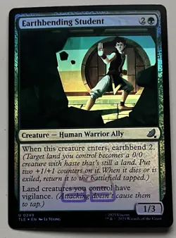 MTG Avatar: TLE Earthbending Student Creature UNCOMMON FOIL #0249 - Image 1