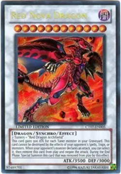 Red Nova Dragon-Secret Rare - Limited - CT07-EN005 - 2010 Collectors Tins - NM - Image 1