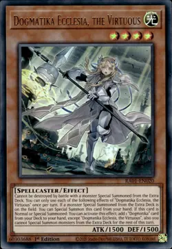 Dogmatika Ecclesia, The Virtuous - Ultra Rare 1st Edition RA01-EN020 NM YuGiOh - Image 1