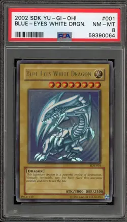 Yu-Gi-Oh! Blue-Eyes White Dragon Starter Deck Kaiba Unlimited SDK-001 PSA 8 - Image 1