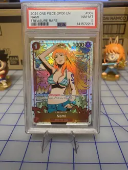 One Piece TCG Nami Treasure Rare PSA 8 Wings Of The Captain ST01-007 TR English! - Image 1