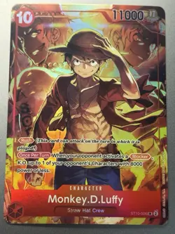 One Piece TCG Monkey D Luffy ST10-006 SR Treasure Booster Set Promo NM - Image 3