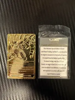 Jigglypuff Pokemon 23K Gold Plated Trading Card 1999 Burger King Limited Edition - Image 2