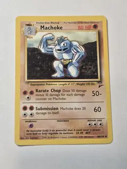 Vintage 1999 - 1st Edition Machoke 34/102 Base Set - Pokemon Card - Image 1