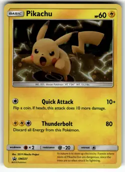 Pikachu - SM227 SM Promos NM- Pokemon Card TCG - Image 1