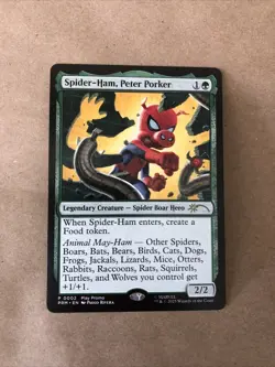 MTG magic cards 1x Spider-Ham, Peter Porker marvel play promo Unique & Misc Prom - Image 1