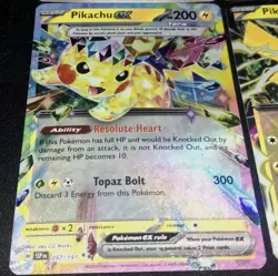 Pokemon TCG - Pikachu EX SV Prismatic Evolutions 28/131 Card Lot +Holiday Coin - Image 5