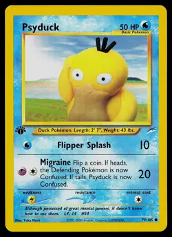 Pokemon Card - Psyduck Neo Destiny 79/105 Common 1st Edition - Image 1