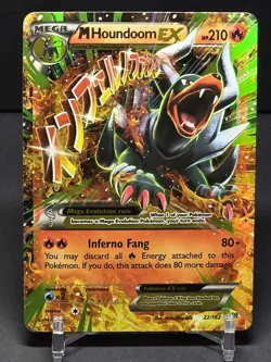 Pokemon M Houndoom EX 22/162 Breakthrough Full Art Mega Holo Ultra Rare Card - Image 1