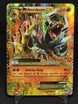 Pokemon M Houndoom EX 22/162 Breakthrough Full Art Mega Holo Ultra Rare Card - Image 2