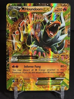Pokemon M Houndoom EX 22/162 Breakthrough Full Art Mega Holo Ultra Rare Card - Image 5