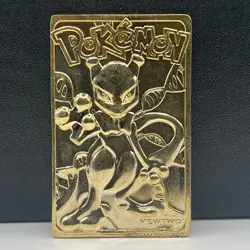 Pokemon 1999 Burger King 23K Gold Plated Card Mewtwo Card Only - Image 1