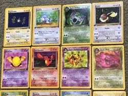 16 - 1st Edition Pokemon Team Rocket Card Lot Charmander, Dark Muk, Zubat, Abra - Image 3
