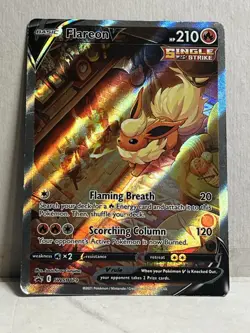Flareon V SWSH179 SWSH Sword & Shield Promo Cards Holo LP Card 210 HP Basic Foil - Image 2