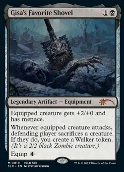 MTG Gisa's Favorite Shovel, Light Play, English Secret Lair - Universes Beyond R - Image 1