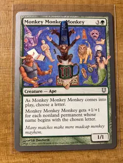 MTG✨Signed MONKEY MONKEY MONKEY ARTIST PROOF ✨Unhinged MINT Liz Danforth ART - Image 2
