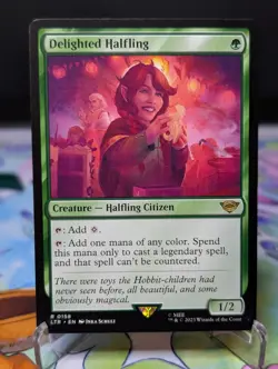 MTG Lord of the Rings- Delighted Halfling 158 Regular - Image 1