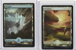 Russian Foil Island & Plains Battle For Zendikar MTG Magic The Gathering - Image 1