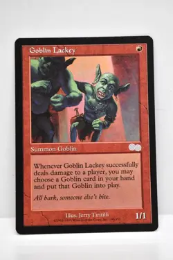 MTG, GOBLIN LACKEY, URZA'S SAGA, NM, LIGHTLY PLAYED - Image 1