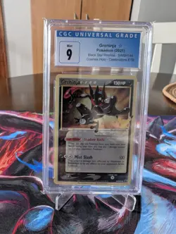 2021 POKEMON SWORD & SHIELD BLACK STAR PROMOS #SWSH144 GRENINJA-GOLD STAR CGC 9 - Image 1