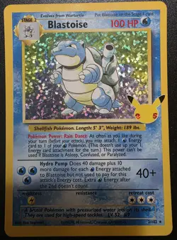 Blastoise 2/102 Holo Celebrations Classic Collection Pokemon - Image 1