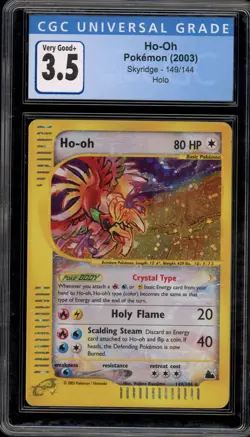 Pokemon Ho-Oh Skyridge Crystal Holo Secret Rare #149 CGC 3.5 - Image 1