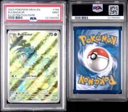 2 Sequential Bulbasaur’s 166/165 Pokemon TCG English Illustration Rare PSA 9 - Image 3
