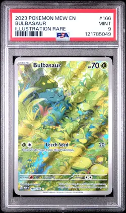 2 Sequential Bulbasaur’s 166/165 Pokemon TCG English Illustration Rare PSA 9 - Image 5