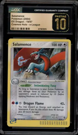 Pokemon Salamence EX Dragon e-League Cosmos Holo Rare #19 CGC 10 Pristine - Image 1