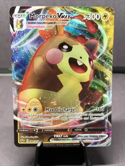Pokemon TCG Morpeko VMAX Ultra Rare SWSH01: Sword & Shield Base Set 080/202 NM - Image 1