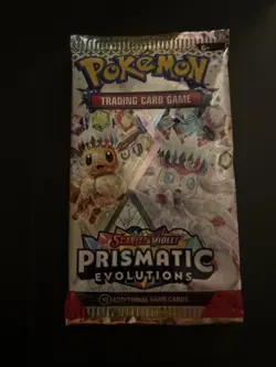 22.57g VERY HEAVY Prismatic Evolutions Pokemon Sealed Booster Pack New - Image 2