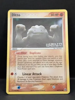 Ditto (Geodude) 62/113 Delta Species Reverse Holo Rare Pokemon TCG Nintendo MP+ - Image 3
