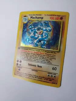 Machamp 8/102 -Pokemon Base Set 1st Edition Holo MP - Vintage - - Image 2