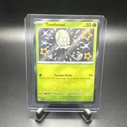 Pokemon TCG Toedscool Scarlet & Violet: Paldean Fates 105/091 Holo Shiny Rare NM - Image 1